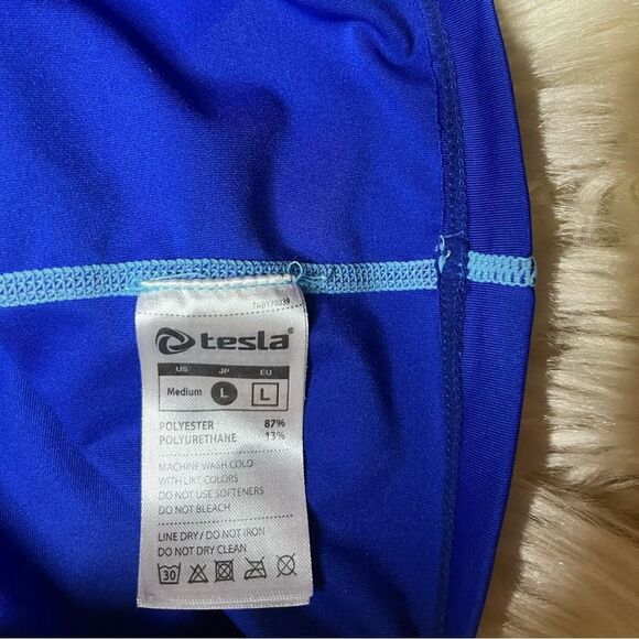 Tesla royal blue sleeveless top sz Large - Picture 3 of 6